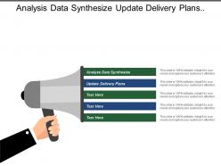Analysis data synthesize update delivery plans empowered communities