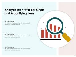 Analysis icon magnifying business growth arrow information research gear