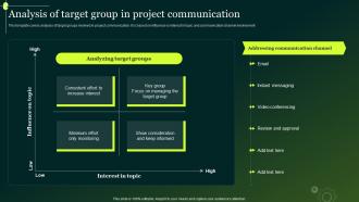 Analysis Of Target Group In Project Communication Crisis Communication