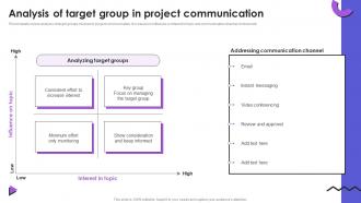 Analysis Of Target Group In Project Communication Event Communication