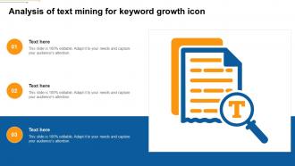 Analysis Of Text Mining For Keyword Growth Icon