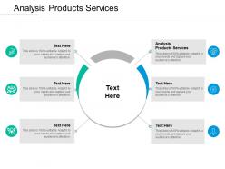 Analysis products services ppt powerpoint presentation slides background image cpb