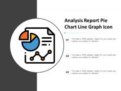 Analysis Report Pie Chart Line Graph Icon