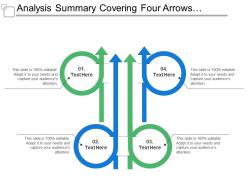 Analysis summary covering four arrows facing upwards