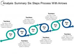 Analysis summary six steps process with arrows