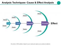 Analysis techniques cause and effect analysis ppt styles backgrounds