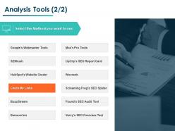 Analysis Tools Seo Report Ppt Powerpoint Presentation Styles Gridlines