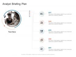 Analyst briefing plan organizational marketing policies strategies ppt introduction