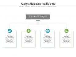 Analyst business intelligence ppt powerpoint presentation inspiration template cpb