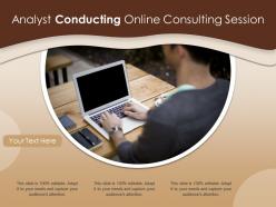 Analyst conducting online consulting session
