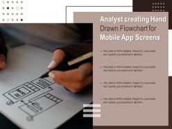 Analyst creating hand drawn flowchart for mobile app screens