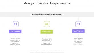 Analyst Education Requirements In Powerpoint And Google Slides Cpb