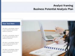 Analyst framing business potential analysis plan