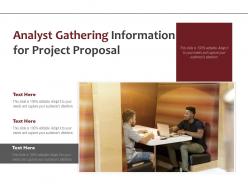 Analyst gathering information for project proposal