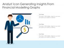 Analyst icon generating insights from financial modelling graphs