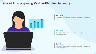 Analyst Icon Preparing Cost Justification Summary