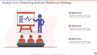 Analyst Icon Presenting Business Resilience Strategy