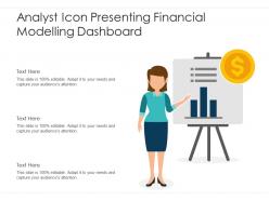 Analyst icon presenting financial modelling dashboard