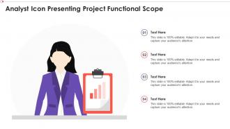 Analyst Icon Presenting Project Functional Scope