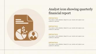 Analyst Icon Showing Quarterly Financial Report