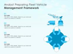 Analyst preparing fleet vehicle management framework