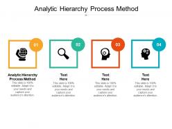 Analytic hierarchy process method ppt powerpoint presentation model sample cpb