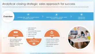 Analytical Closing Strategic Sales Approach For Success Top Sales Closing Techniques SA SS