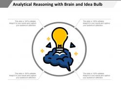 Analytical reasoning with brain and idea bulb