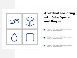 Analytical reasoning with cube square and shapes