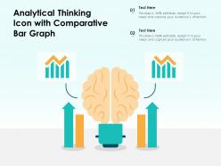 Analytical thinking icon with comparative bar graph