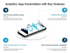 Analytics app presentation with key features