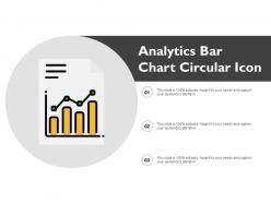 Analytics bar chart circular icon