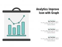 Analytics improve icon with graph