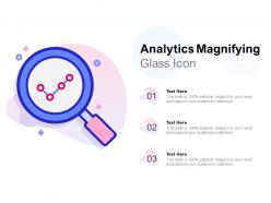 Analytics magnifying glass icon
