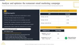 Analyze And Optimize The Restaurant Email Marketing Campaign Strategic Marketing Guide