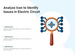 Analyze Icon To Identify Issues In Electric Circuit