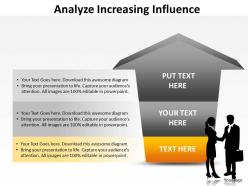 Analyze increasing influence man woman silhouetter shaking hands powerpoint templates 0712