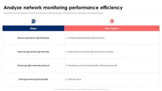 Analyze Network Monitoring Performance Efficiency