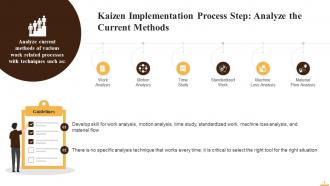 Analyze The Current Methods Step Of Kaizen Process Training Ppt
