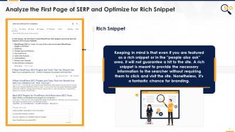 Analyze The First Page Of SERP And Optimize For Rich Snippet Edu Ppt