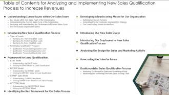 Analyzing and implementing new sales qualification process to increase revenues complete deck