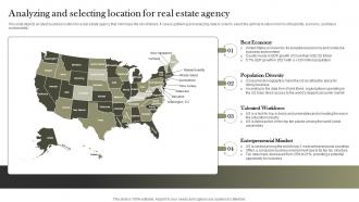 Analyzing And Selecting Location For Real Estate Land And Property Services BP SS