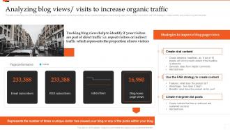 Analyzing Blog Views Visits To Increase Organic Traffic Marketing Analytics Guide