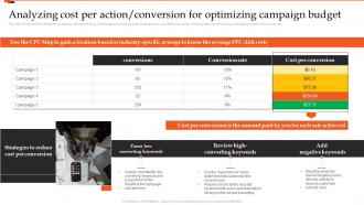 Analyzing Cost Per Action Conversion For Optimizing Campaign Budget Marketing Analytics Guide