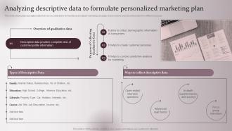 Analyzing Descriptive Data To Formulate Enhancing Marketing Strategy Collecting Customer