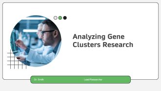 Analyzing Gene Clusters Research PPT Guidelines AT