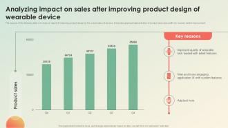 Analyzing Impact On Sales After Improving Product Design Strategic Plan For Improving Ppt Example