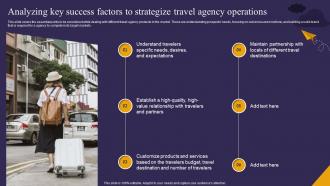 Analyzing Key Success Factors To Strategize Travel Agency Travel Consultant Business BP SS