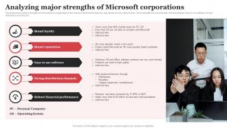 Analyzing Major Strengths Of Microsoft Corporations Microsoft Strategic Plan Strategy SS V