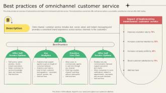 Analyzing Metrics To Improve Customer Experience Best Practices Of Omnichannel Customer Service